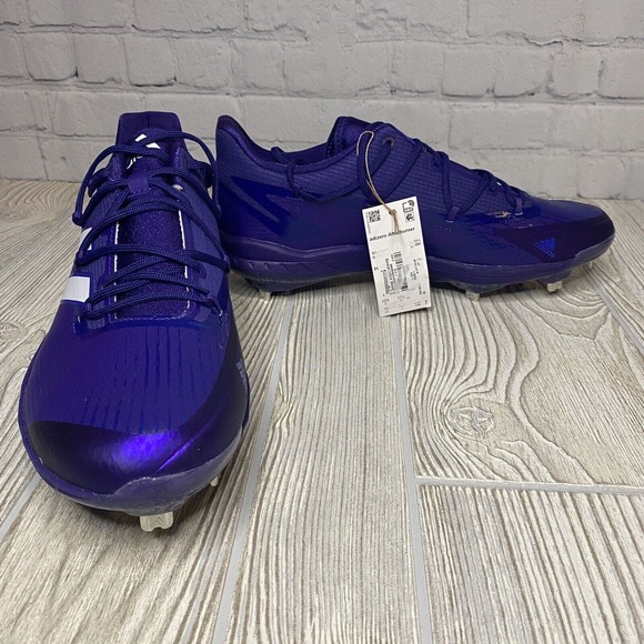 Adidas Adizero Afterburner 8 Metal Baseball Cleats Men’s 13.5 Purple New - Picture 2 of 7